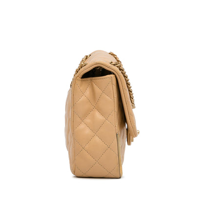 Chanel Gabrielle Lambskin Tan Shoulder Bag Style 11