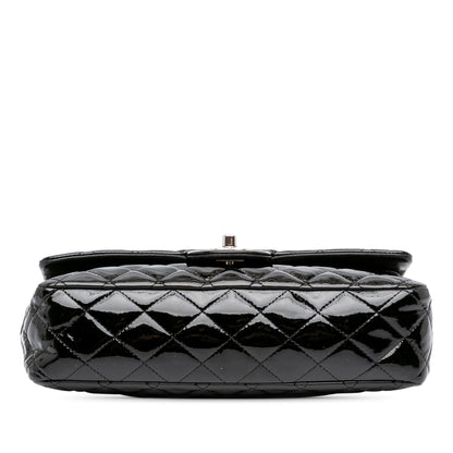 Chanel Gabrielle Patent Leather Black Shoulder Bag Style 23