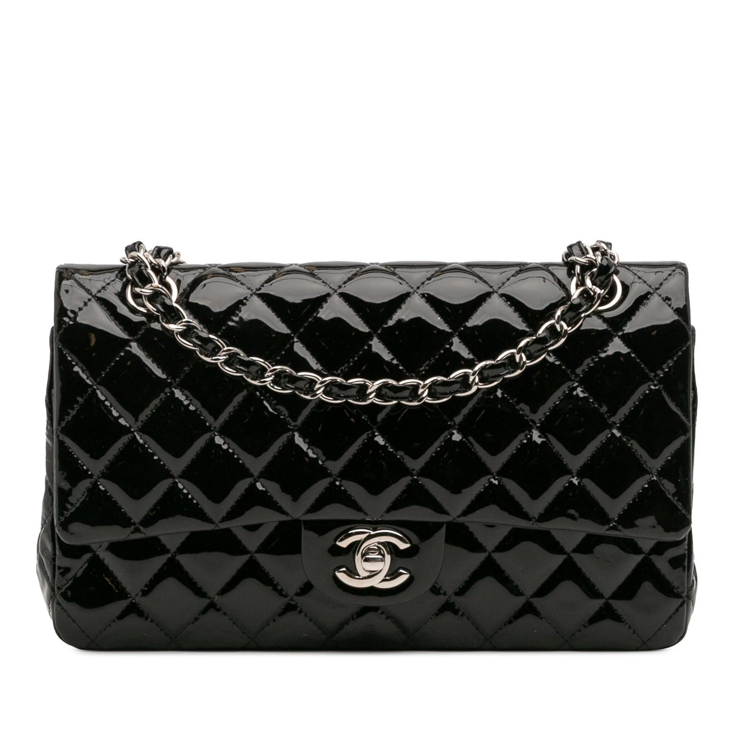 Chanel Gabrielle Patent Leather Black Shoulder Bag Style 4