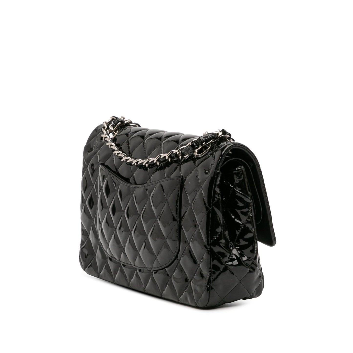Chanel Gabrielle Patent Leather Black Shoulder Bag Style 4