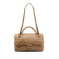 Chanel Medium Glazed Calfskin Castle Rock Top Handle Flap