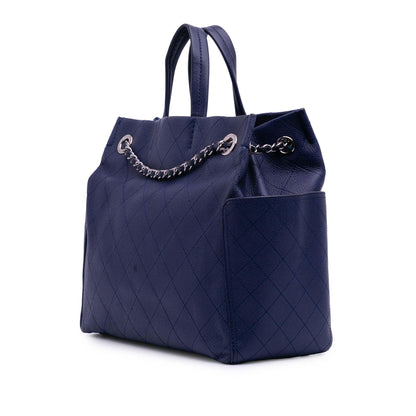 Chanel Medium Quilted Caviar Cc Pocket Tote