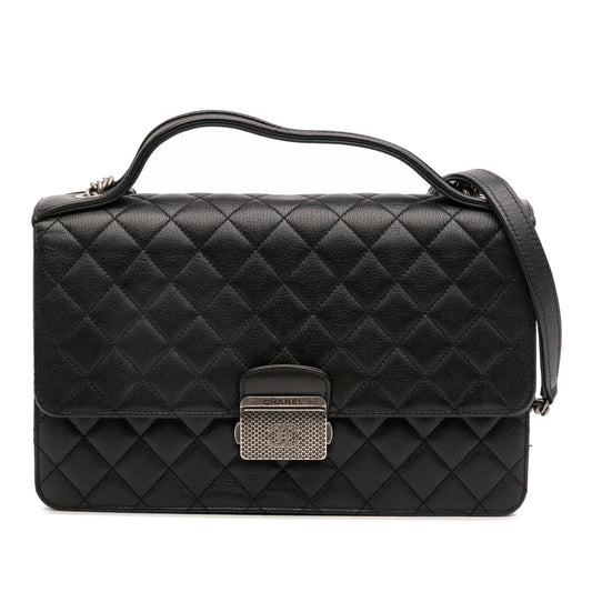 Chanel Medium Quilted Goatskin Cc University Flap