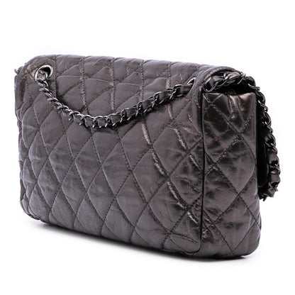 Chanel Gabrielle Calfskin Grey Shoulder Bag Calfskin
