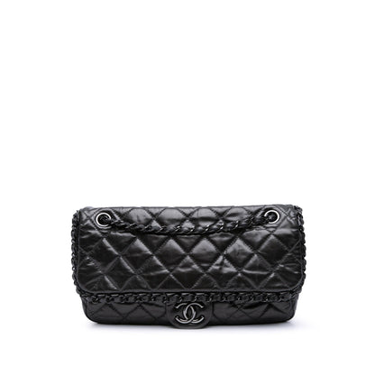 Chanel Gabrielle Calfskin Grey Shoulder Bag Style 2