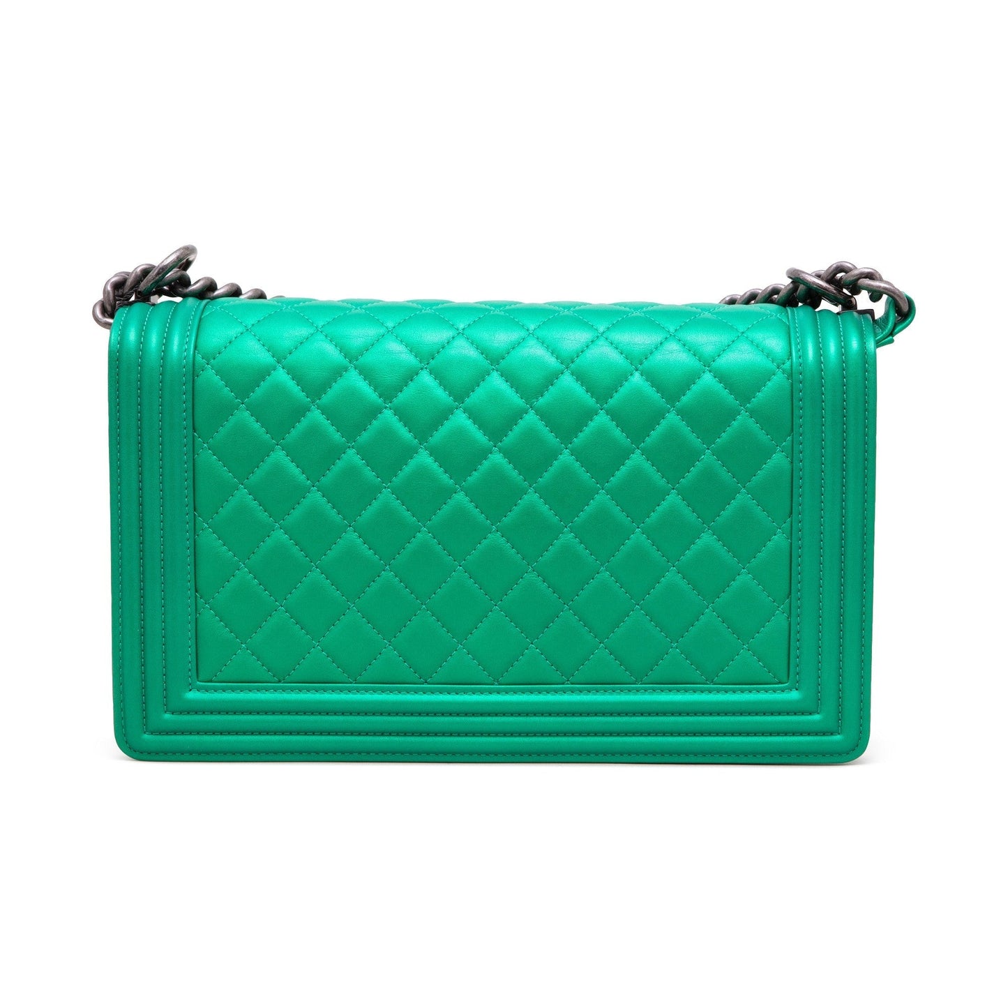 Chanel Boy Medium Calfskin Green Handbag