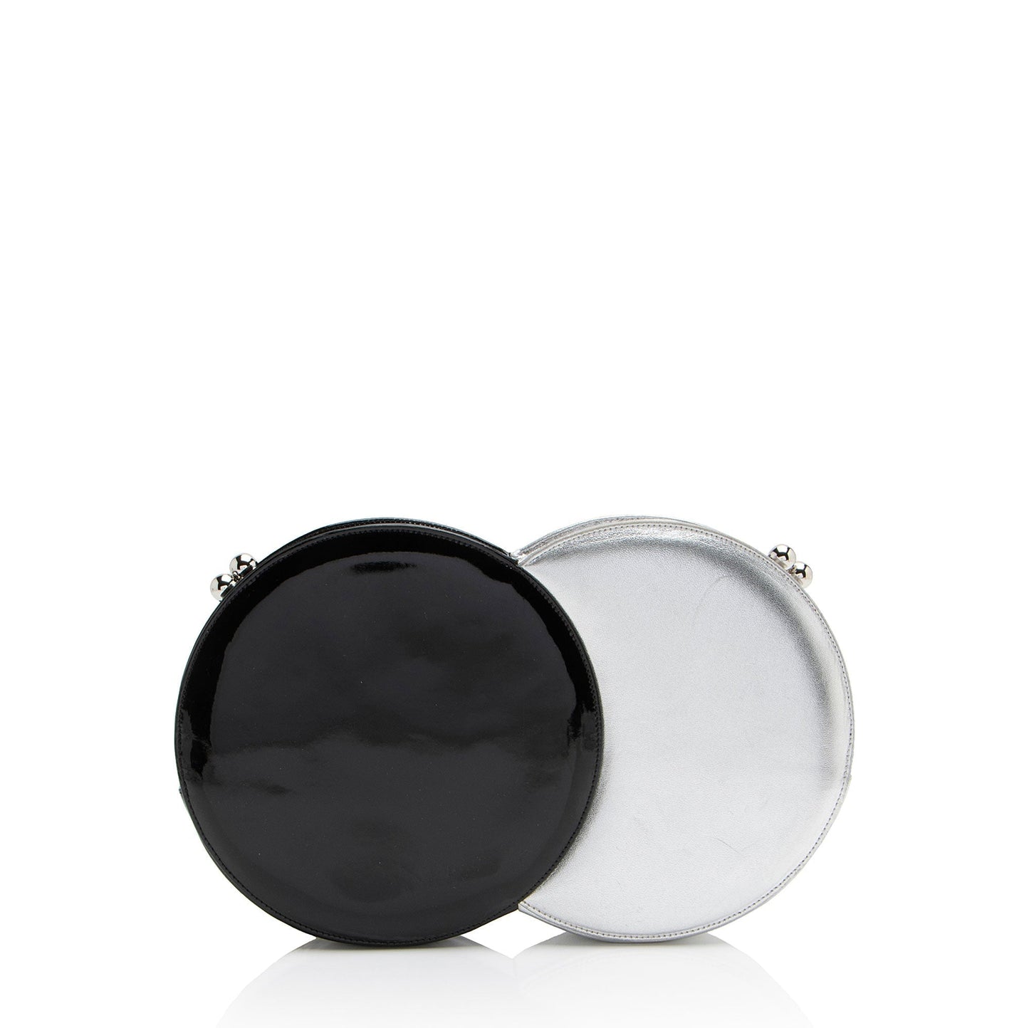 Chanel Metallic Lambskin Patent Leather Double Circle Clutch