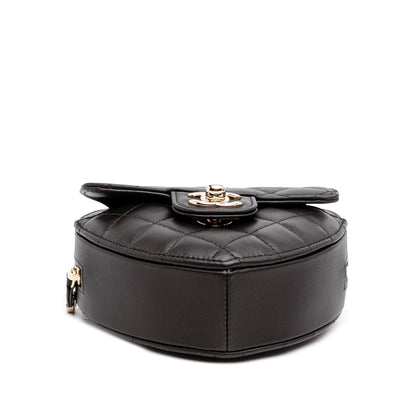 Chanel Mini Lambskin Cc In Love Heart Crossbody