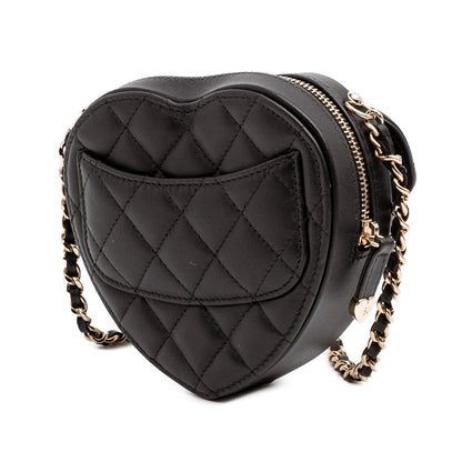Chanel Mini Lambskin Cc In Love Heart Crossbody