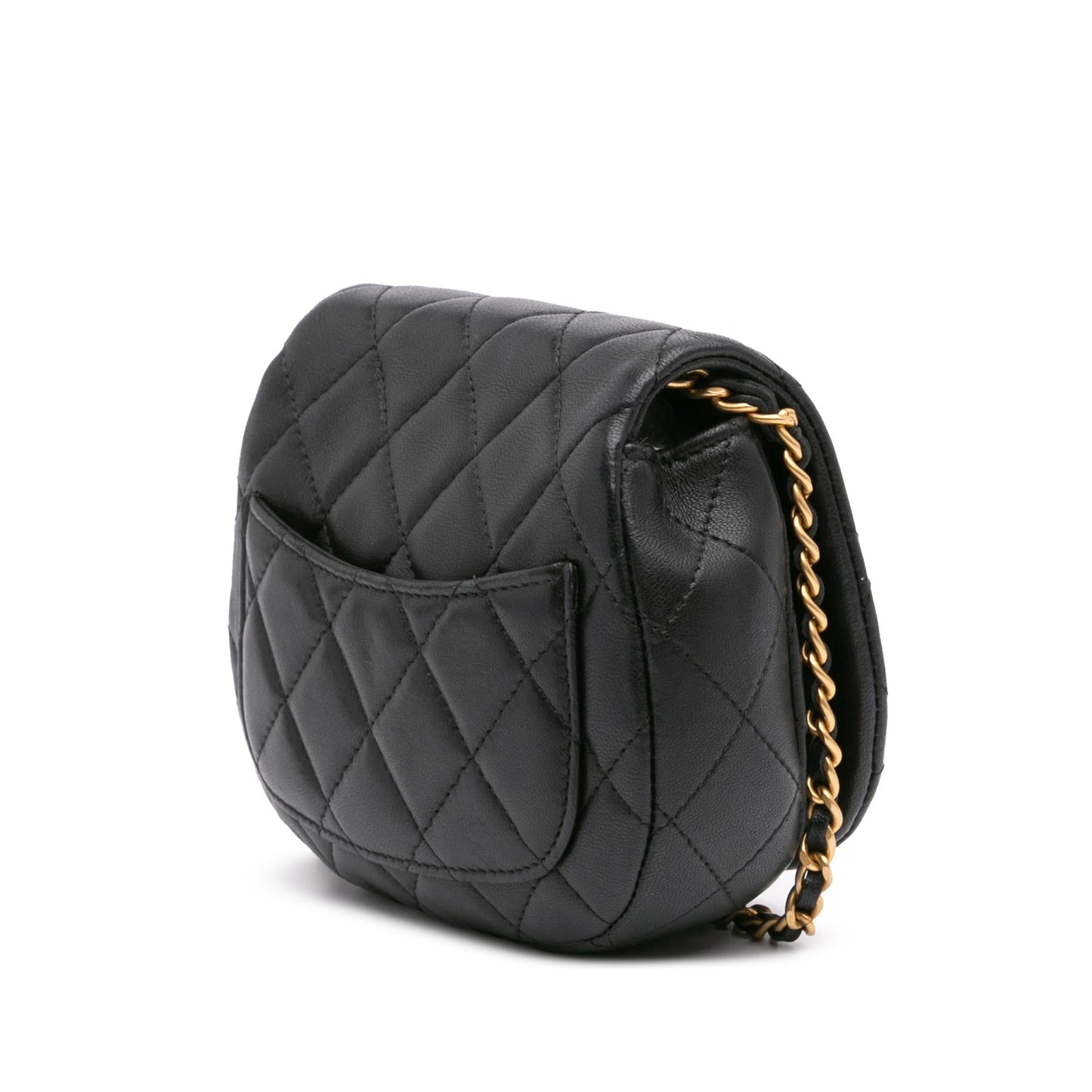 Chanel Mini Quilted Calfskin Coco Mail Clutch With Chain