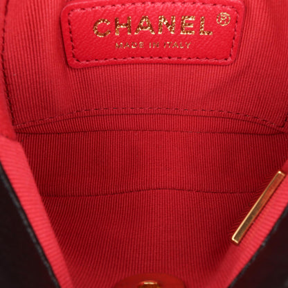 Chanel Gabrielle Calfskin Black Shoulder Bag Calfskin
