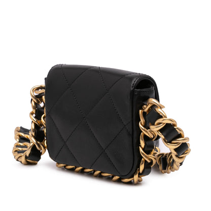 Chanel Gabrielle Calfskin Black Shoulder Bag Calfskin