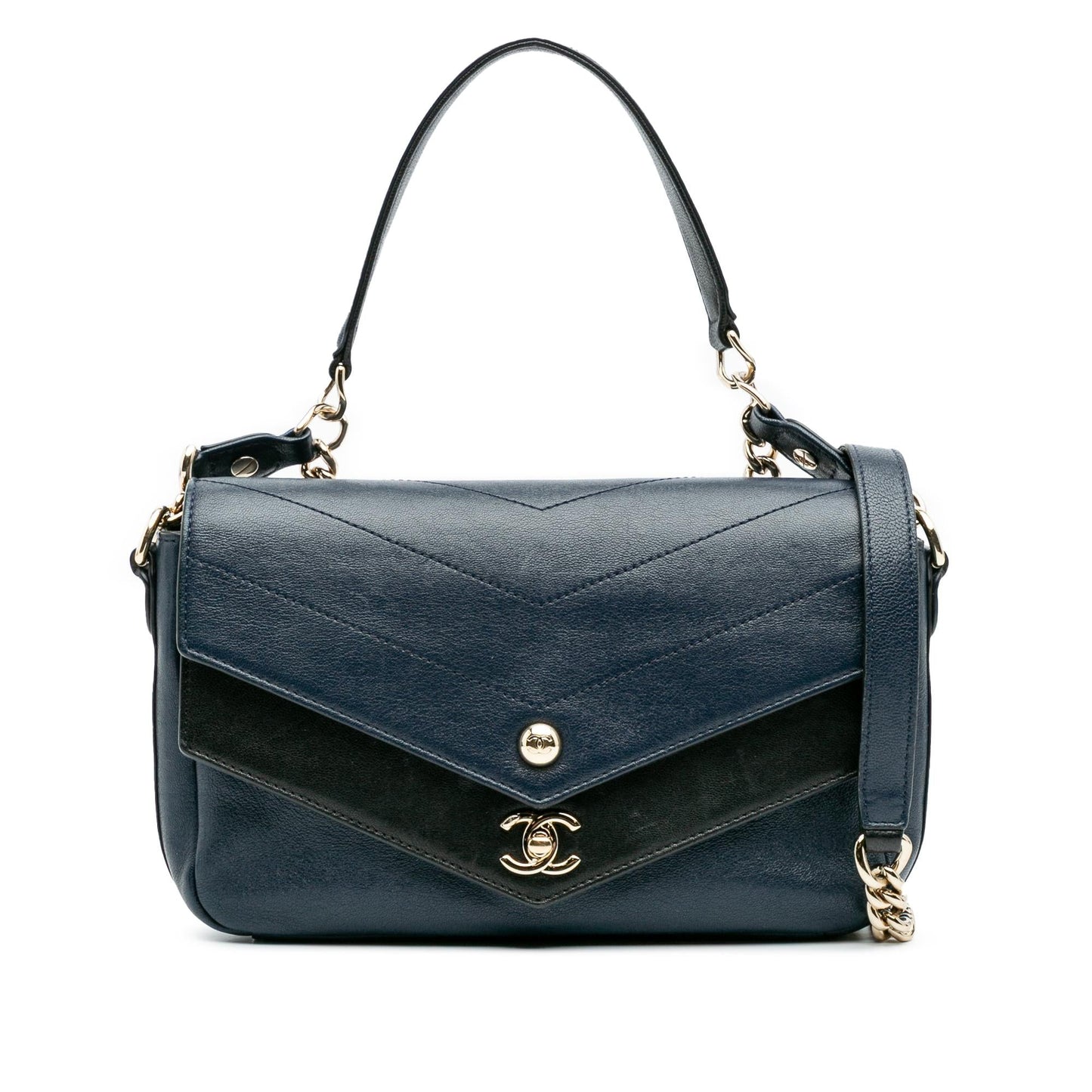 Chanel Gabrielle Quilted Blue Shoulder Bag