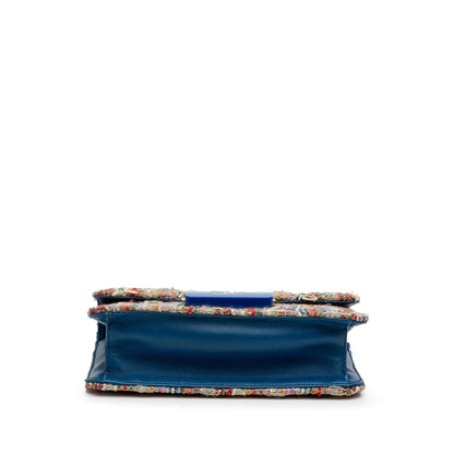 Chanel Gabrielle Tweed Blue Shoulder Bag Style 4