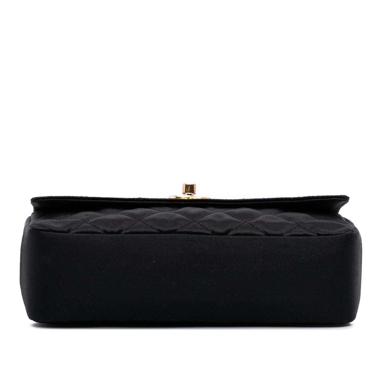 Chanel Mini Rectangular Cc Quilted Satin Flap