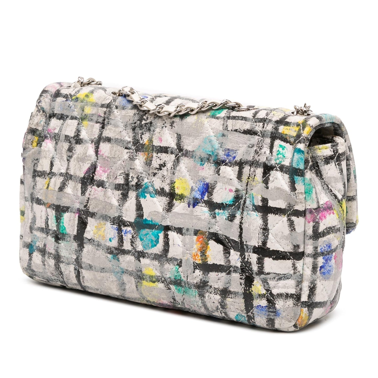 Chanel Mini Rectangular Calfskin Hand Painted Graffiti Flap