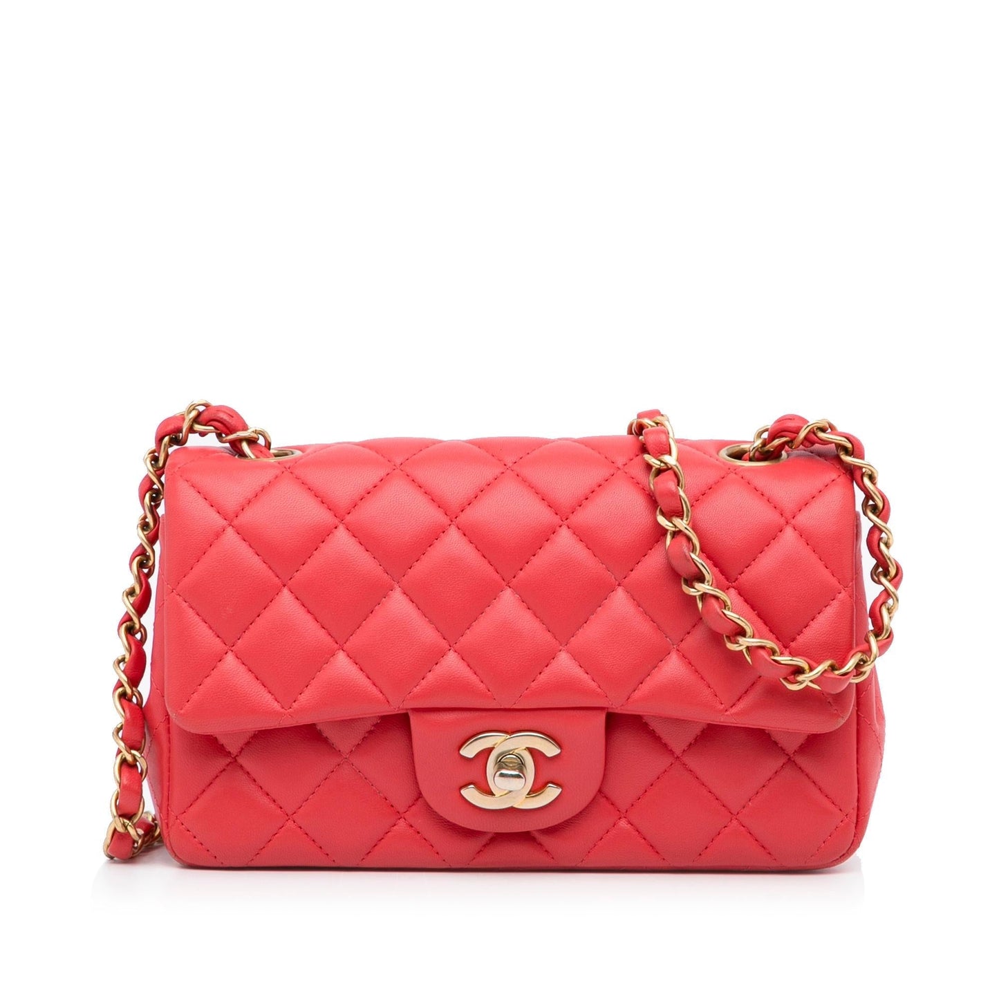 Chanel Gabrielle Lambskin Red Shoulder Bag Style 17