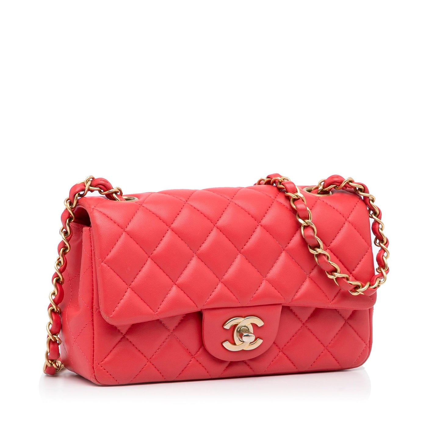 Chanel Gabrielle Lambskin Red Shoulder Bag Style 17