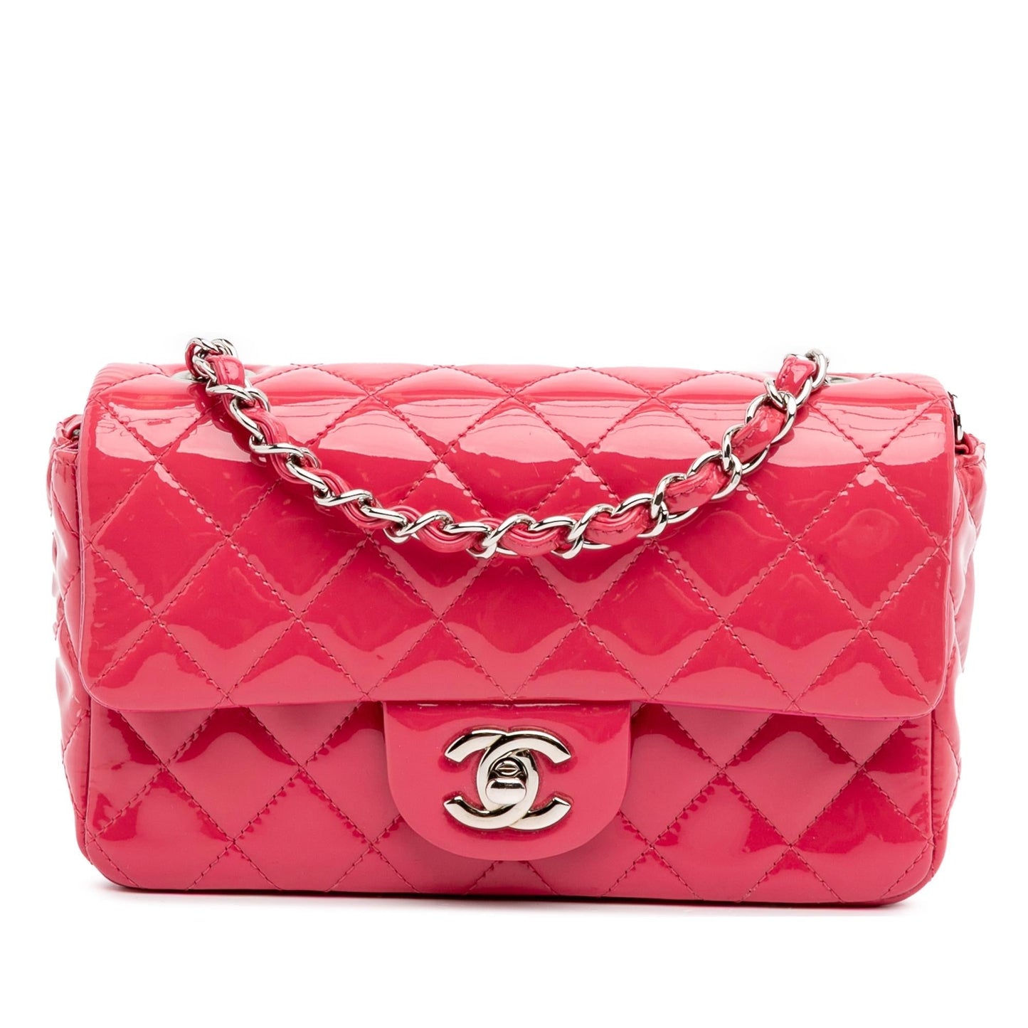 Chanel Gabrielle Patent Leather Pink Shoulder Bag Style 2