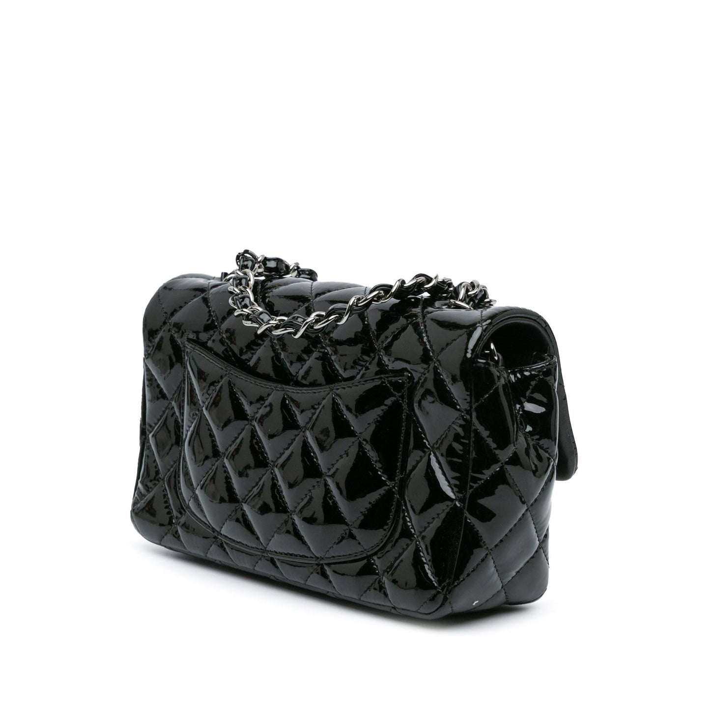 Chanel Gabrielle Patent Leather Black Shoulder Bag Style 14