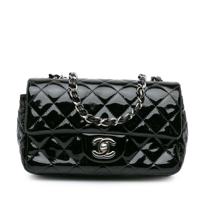 Chanel Gabrielle Patent Leather Black Shoulder Bag Style 11