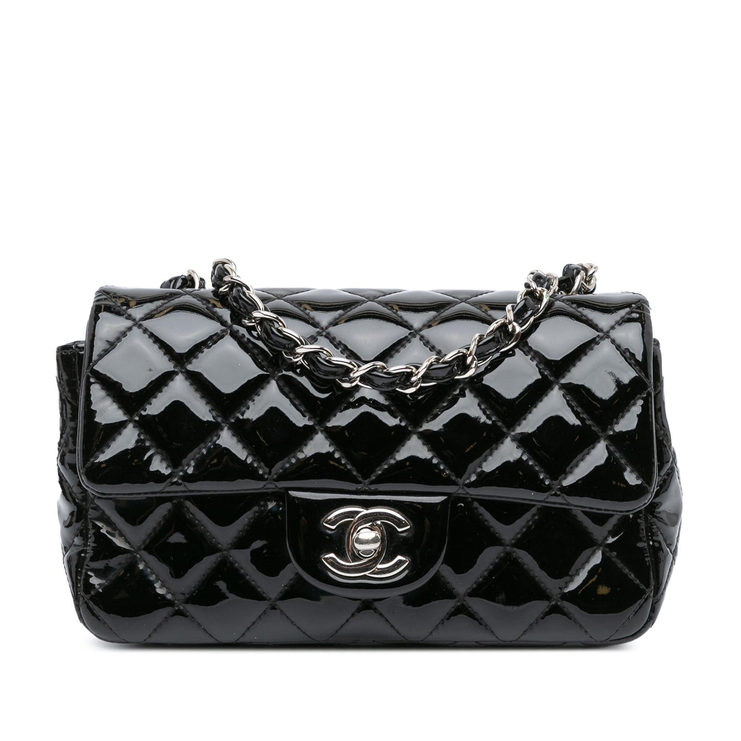 Chanel Gabrielle Patent Leather Black Shoulder Bag Patent Leather
