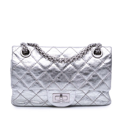 Chanel Mini Reissue 2 55 Metallic Aged Calfskin Double Flap 224