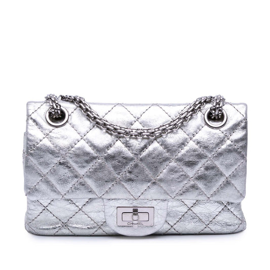 Chanel Mini Reissue 2 55 Metallic Aged Calfskin Double Flap 224