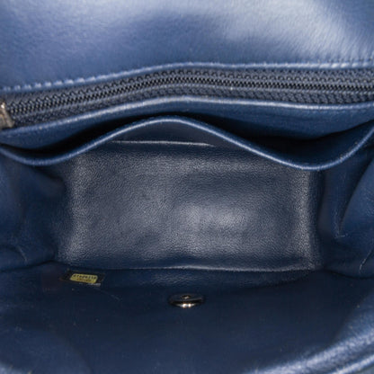 Chanel Gabrielle Patent Leather Blue Shoulder Bag Patent Leather