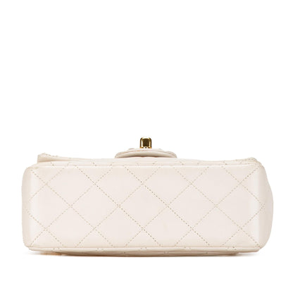 Chanel Gabrielle Lambskin White Shoulder Bag Style 8