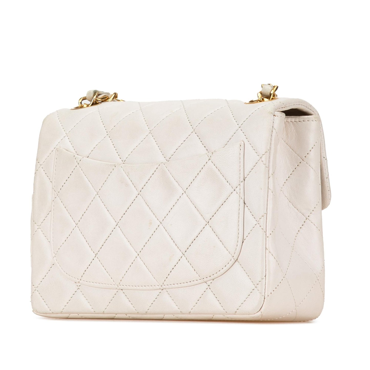 Chanel Gabrielle Lambskin White Shoulder Bag Style 8