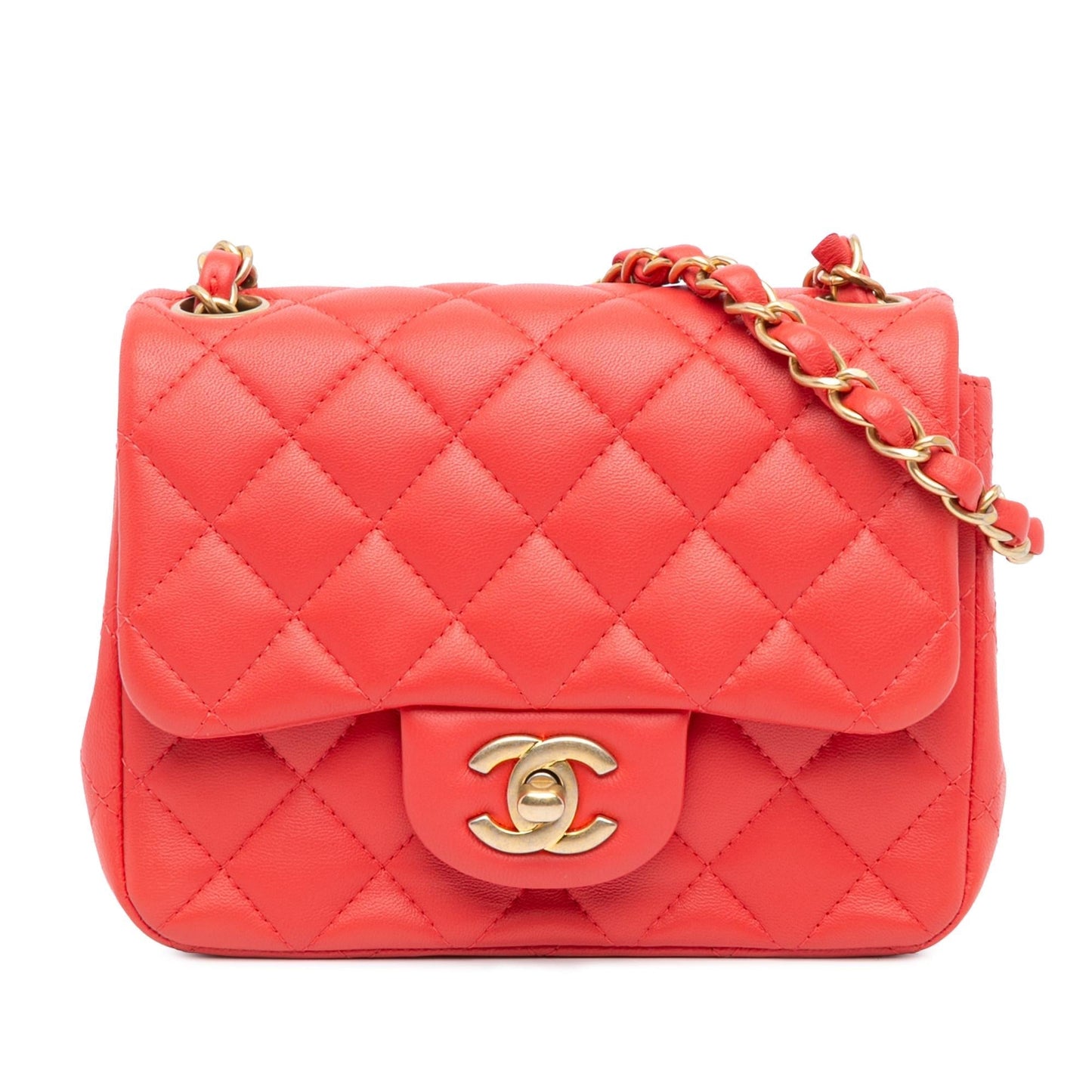 Chanel Gabrielle Lambskin Red Shoulder Bag Style 4
