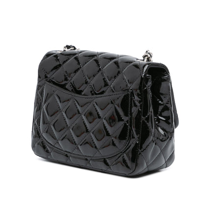 Chanel Gabrielle Patent Leather Black Shoulder Bag Style 17