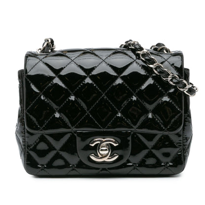 Chanel Gabrielle Patent Leather Black Shoulder Bag Style 6