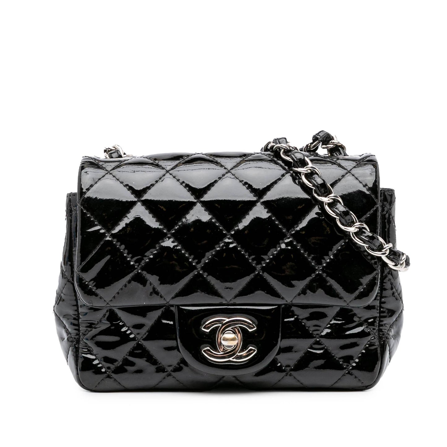 Chanel Gabrielle Patent Leather Black Shoulder Bag Style 8