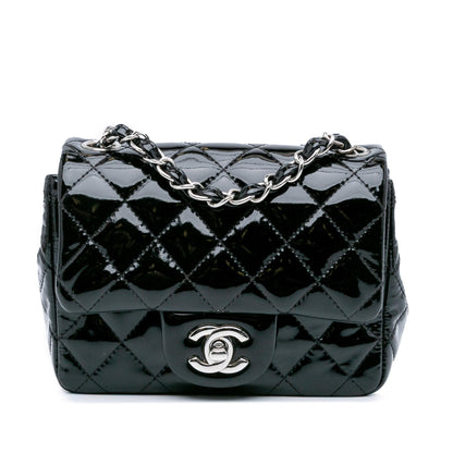 Chanel Gabrielle Patent Leather Black Shoulder Bag Style 7