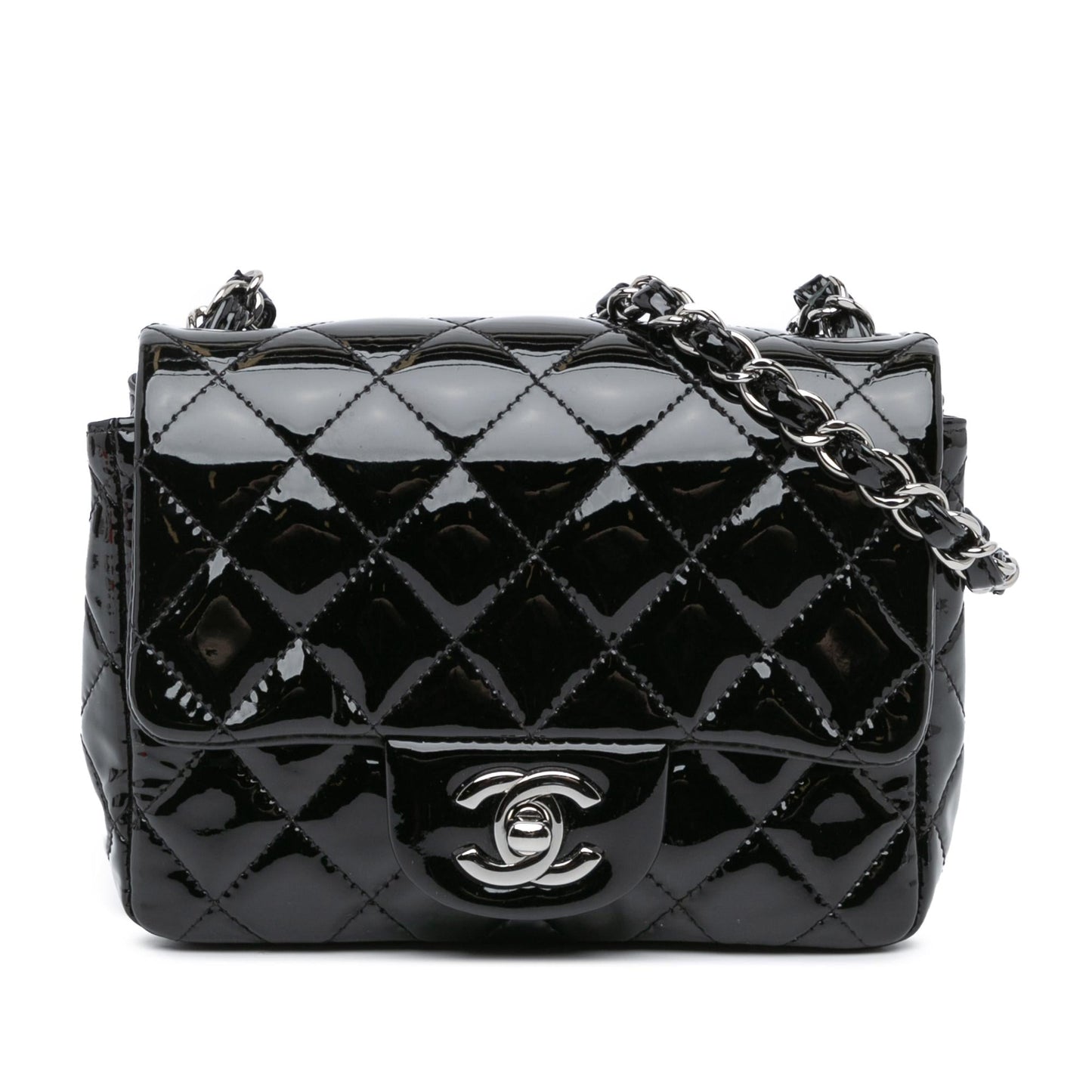 Chanel Gabrielle Patent Leather Black Shoulder Bag