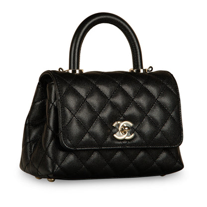 Chanel Coco Handle Caviar Black Shoulder Bag Style 5