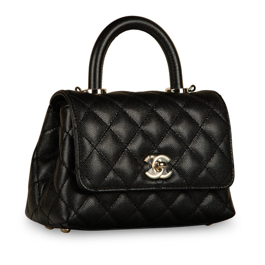 Chanel Coco Handle Caviar Black Shoulder Bag Style 5