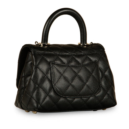 Chanel Coco Handle Caviar Black Shoulder Bag Style 5