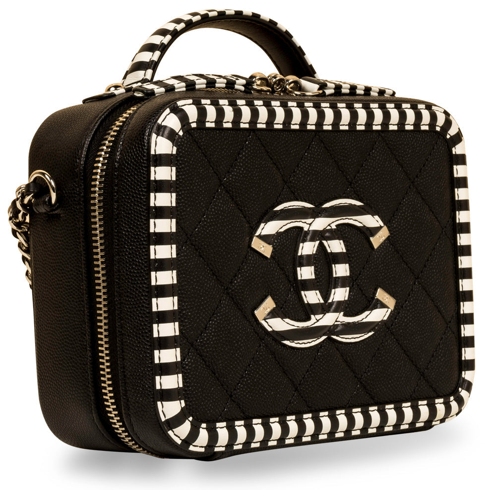 Chanel Vanity Lambskin Black Clutch Style 5