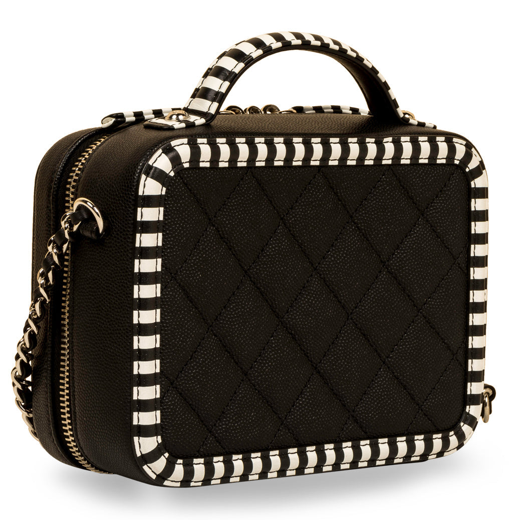 Chanel Vanity Lambskin Black Clutch Style 5
