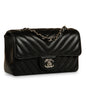 Chanel Classic Flap Lambskin Black Shoulder Bag Style 180