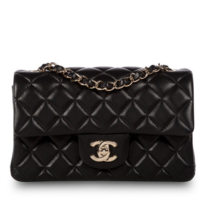 Chanel Classic Flap Lambskin Black Shoulder Bag Style 193