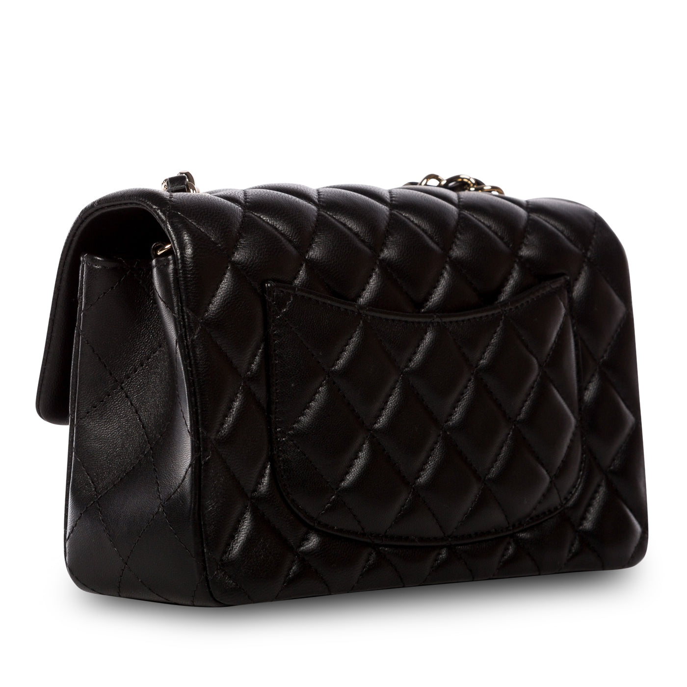 Chanel Classic Flap Lambskin Black Shoulder Bag Style 193