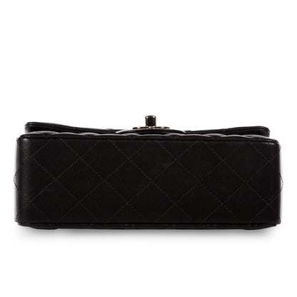 Chanel Classic Flap Lambskin Black Shoulder Bag Style 193