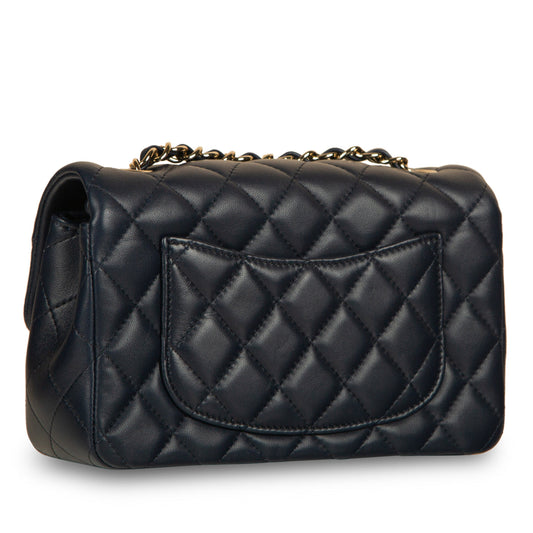 Chanel Classic Flap Lambskin Black Shoulder Bag Style 185