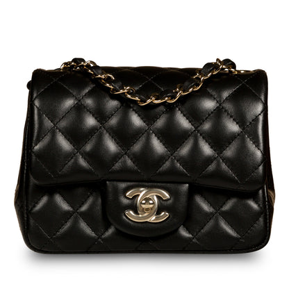 Chanel Classic Flap Lambskin Black Shoulder Bag Style 232