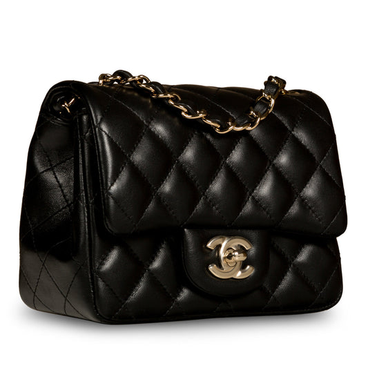 Chanel Classic Flap Lambskin Black Shoulder Bag Style 232