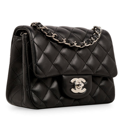 Chanel Classic Flap Lambskin Black Shoulder Bag Style 239